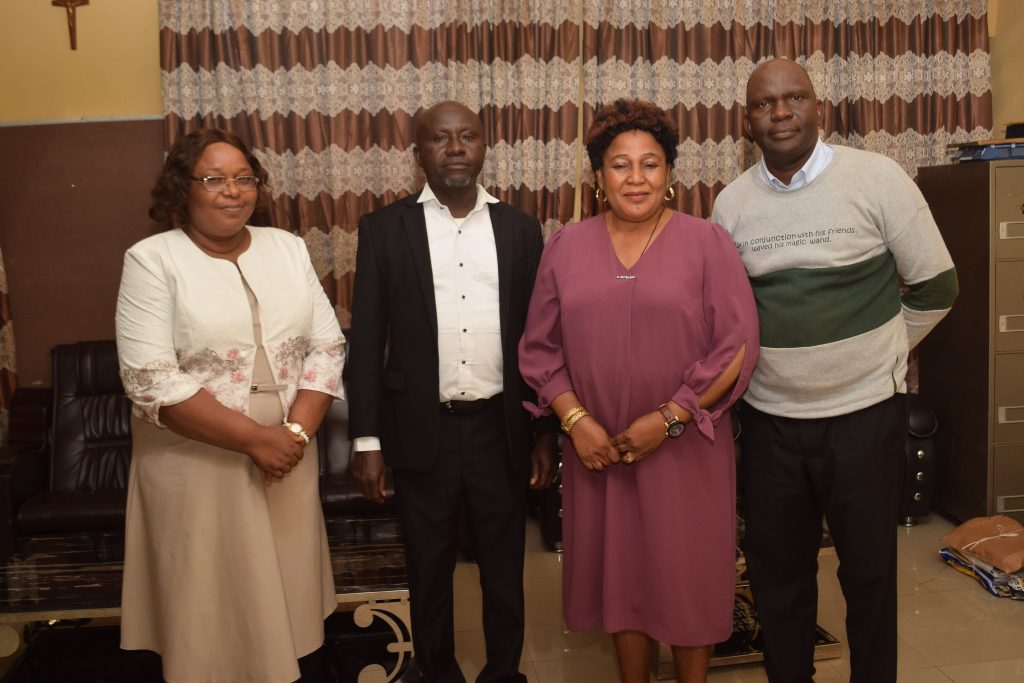 L-R: The Registrar, Mrs Nkah. The Bursar, Comrade Echedo, the Provost, Dr Tessy Okoli and the Libraria